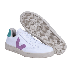 Tenis V-12 em Couro V Lilas | 34 a 39 | Branco / Acqua - comprar online