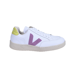 Tenis V-12 em Couro V Lilas | 34 a 39 | Branco / Lima