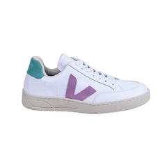 Tenis V-12 em Couro V Lilas | 34 a 39 | Branco / Acqua