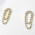 Brinco Voltas Strass Oval Folheado a Ouro