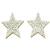 Brinco Estrela com Strass Cristal em Ouro Envelhecido - comprar online