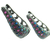Brinco Argola Zircônia Gota Colorida Folheado a Ródio Negro - comprar online