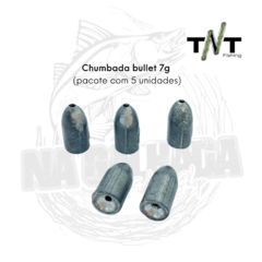 Chumbada Bullet 7g - TNT (pacote com 5 unidades) - NA GALHADA FISHING