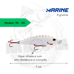 Isca Artificial Raptor Shad 70 (110-OS) - Marine Sports - NA GALHADA FISHING