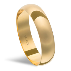 ALIANÇA OURO 18K MEIA CANA - 4MM - PM 2,58G - 11421 - comprar online