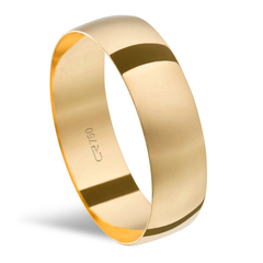 ALIANÇA OURO 18K MEIA CANA - 6MM - PM 2,86G - 11611 - comprar online