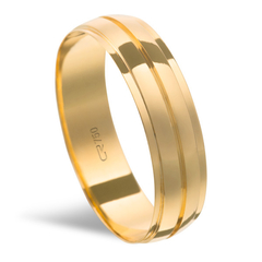 ALIANÇA OURO 18K TRABALHADA - 5MM - PM 2,06G - 13514 - comprar online