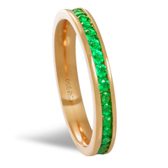 APARADOR PRATA FOLHEADA AU18K CRAVEJADA C/ ZIRCONIAS ESMERALDA - 2,70MM - 5307 - comprar online