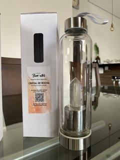 GARRAFA DE AGUA DE VIDRO E INFUSÃO - CRISTAL DE ROCHA - VOLPE 