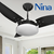 VENTILADOR DE TETO NINA PRETO / PRETO LED 18W BRANCO FRIO