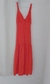 Vestido Longo Lastex Viscose Laranja