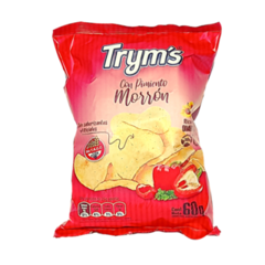 Papas fritas Tryms sabor Morrón 60 gr.