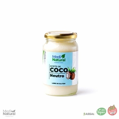 Frasco vidrio Aceite de Coco Neutro 360ml