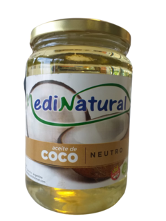 Frasco vidrio Aceite de Coco Neutro 650ml