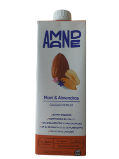 LECHE DE ALMENDRAS Y MANI AMANDE 1l