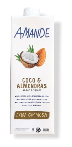 LECHE DE ALMENDRAS Y COCO AMANDE 1l