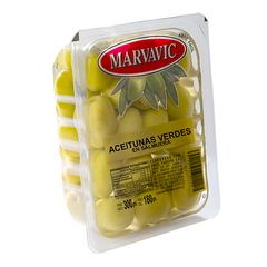 Marvavic bandeja aceitunas verdes en salmuera 200gr