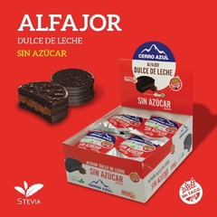 Caja alfajor dulce de leche sin azucar Cerro Azul 12 u.