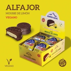 Caja Alfajor Limón vegano Cerro azul 12 u.