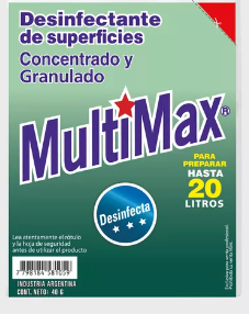 MULTIMAX Desinfectante de Superficie concentrado granulado Rinde 20L