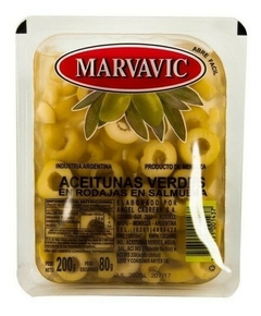 Marvavic bandeja aceitunas verdes en rodajas 200gr