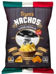 Nachos Tryms sabor Cheddar 75gr