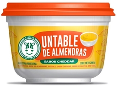 Queso Untable de Almendras Cheddar Felices las vacas SIN TACC 200 g.