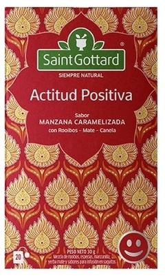 Té Saint Gottard Actitud Positiva (manzana caramelizada con rooibas, mate y canela) 20saq