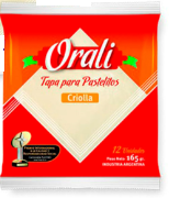 Oralí tapa para pastelitos criolla 12 unid CONGELADO