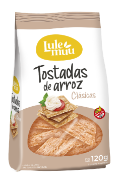 Bolsa Tostadas Lulemuu de arroz Clásicas 120 gr.