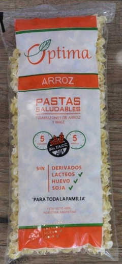 Tirabuzones de Arroz Óptima SIN TACC 400 g.