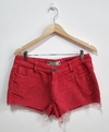 Short Veludo Cotelê Animale Vermelho