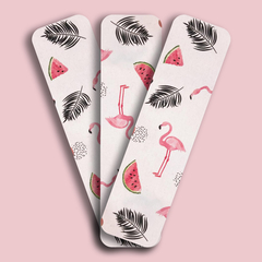 Separadores para libros - Flamingos y sandías