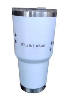 Vaso térmico diseño huella grande - tienda en línea