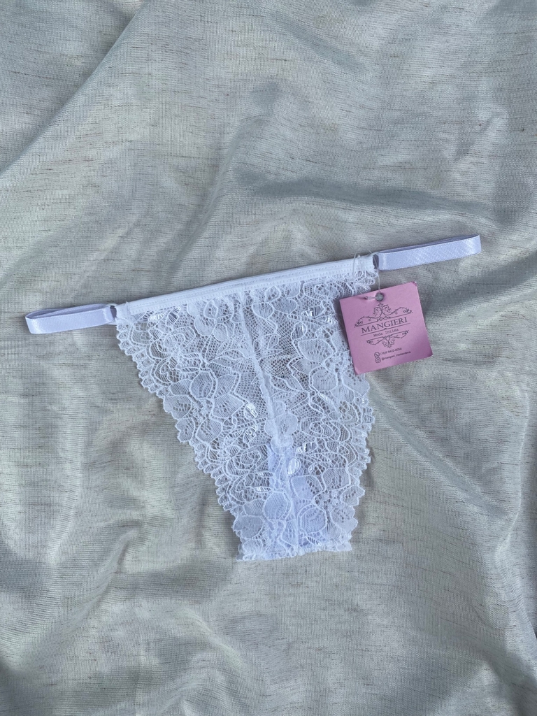Calcinha Victorias Secret Pink Lace Strappy Thong Grey