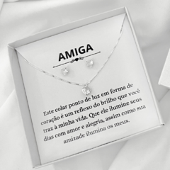 Conjunto "Amiga" Ponto de Luz Coração - comprar online