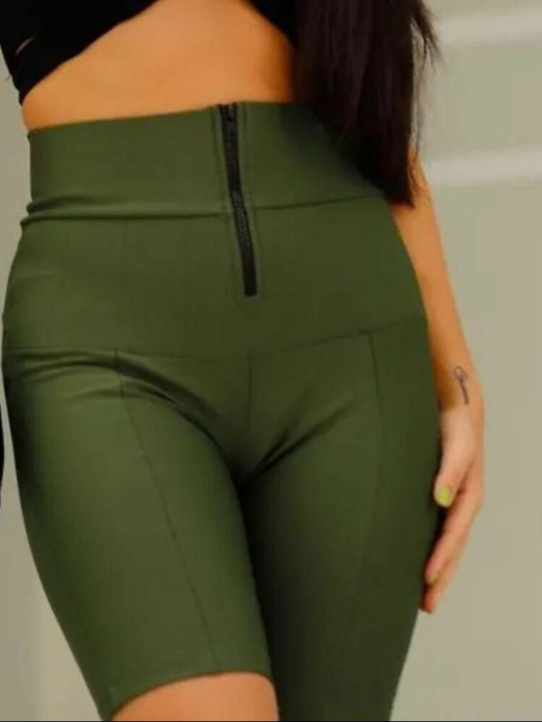 Green High-waisted Leggings for Women