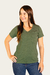 Camiseta Casual Bolso - Feminina - Verde Floresta