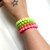 Kit pulseiras neon