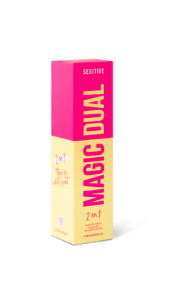 Aceite para masajes y lubricante Magic Dual Caramel - comprar online