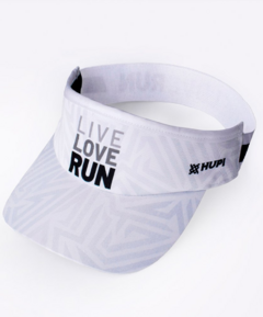 Viseira Hupi para Corrida Live Love Run Branca