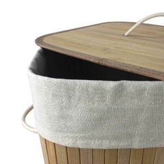 Cesto de ropa plegable de bambu rectangular en internet
