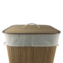 Cesto de ropa plegable de bambu rectangular - Mariposa
