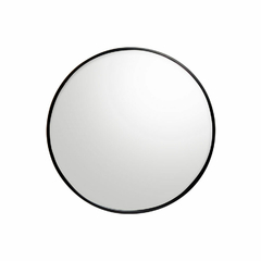 Espejo redondo con marco negro de 60 cm