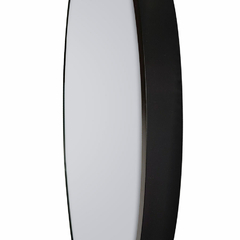 Espejo redondo con marco negro de 60 cm - comprar online