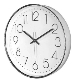 Reloj de pared plateado - comprar online