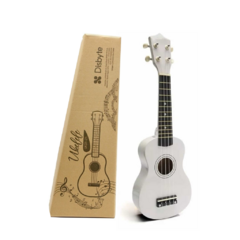 Ukelele Disbyte Soprano con funda y manual Blanco - comprar online