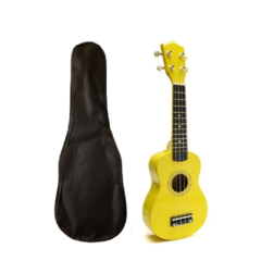 Ukelele Disbyte Soprano con funda y manual Amarillo