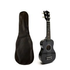 Ukelele Disbyte Soprano con funda y manual Negro