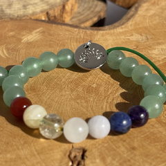 Pulseira Terapêutica - 7 Chakras Quartzo Verde - comprar online